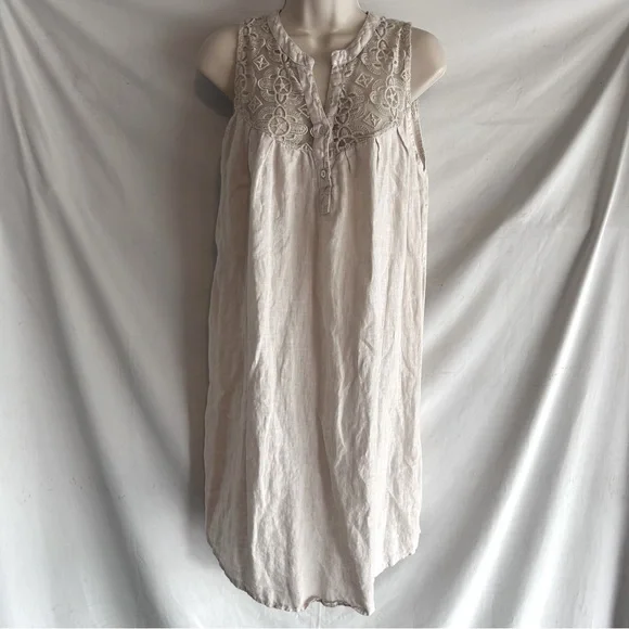 Stella Rosa | Dresses | Stella Rosa 0 Linen Shift Dress Made In Italy Ecru  Size Large | Poshmark